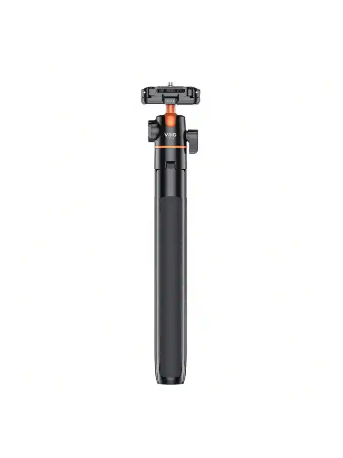 VRIG TP-16 140cm/55in Selfie Stick Tripod Stand with Flexible Ball Head Phone Holder 1/4 Inch Screw Connection for Smartphone Camera Vlog Live Streaming Selfie Video Recording